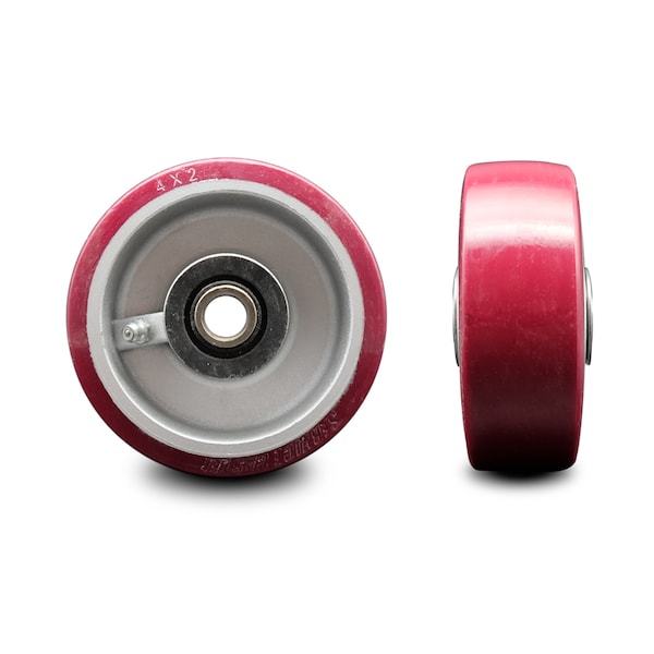 Service Caster SCC-4" Poly on Aluminum Wheel Only w/Roller Bearing - 1/2" Bore-800 lbs Capacity SCC-PAR420 - main